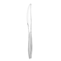 Facas de 20 cm em plástico transparente - 12 unidades.