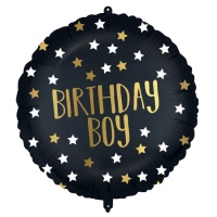 Balão Estrela de Aniversário Redondo Boy Star 46 cm - Procos