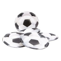 Pratos de futebol de 18 cm - 6 unidades