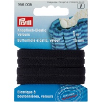 Fita elástica de veludo 15 cm com ilhós - Prym - 1 m