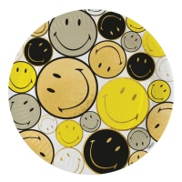 Placas de movimento Smiley 23 cm - 8 unidades