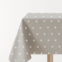 Toalha de mesa 2,50 x 1,45 m em tecido de estrelas