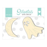 Ghost and Moon Chipboard - Artis decor - 2 unidades