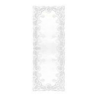 Pano de papel branco retangular de 16 x 42 cm - 8 peças.