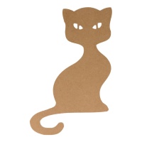 Silhueta MDF 25 cm : Gato sentado