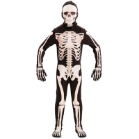 Fato de esqueleto realista para criança