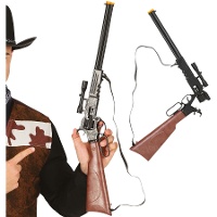 Rifle com mira de 64 cm