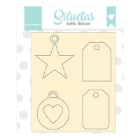 Aglomerado de etiquetas - Artis decor - 4 peças