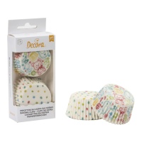 Cápsulas de cupcake para decoração de chá de bebé - Decora - 36 unidades