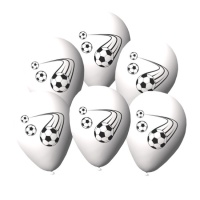 Balões de látex 23 cm - Eurofiestas - 6 unidades - Balões de látex para o despertar da bola de futebol