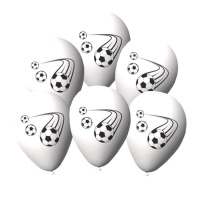 Balões de látex de 23 cm - 6 unidades - Balões de velório bola de futebol