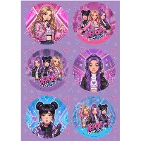 Discos de hóstia comestível de K-pop de 5,8 cm - 6 unidades