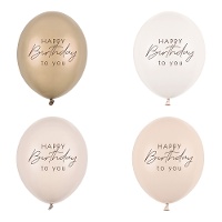 Balões de látex variados Happy Birthday de 30 cm - 50 unidades
