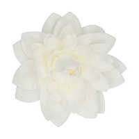 Óstia de flor de Dália branca de 12,5 cm - FunCakes - 1 unidade