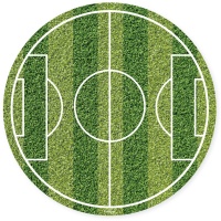 Oblea comestível de campo de futebol de 15,5 cm