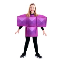 Fato de Tetris roxo para crianças