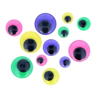 Olhos coloridos móveis sortidos - Inspiro - 64 pcs.