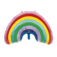 Silhueta de balão arco-íris XL 91,4 cm - Único