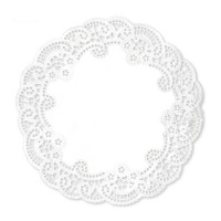 Guardanapos redondos de papel branco de 41 cm - 5 unidades