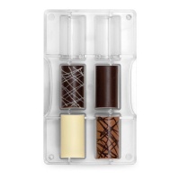 Molde cilíndrico grande para chocolate 20 x 12 cm - Decora - 6 cavidades