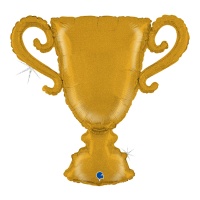 Balão da taça dos campeões com purpurinas douradas 84 cm - Grabo