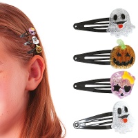 Ganchos para cabelo brilhantes de Halloween - 3 unidades