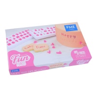 Conjunto de carimbos com 3 letras - PME - 52 peças