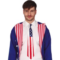 Gravata com bandeira americana 47 cm
