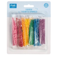 Kit de confeitos arco-íris 7 sortidos - PME - 48 g