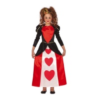 Fato clássico da Rainha de Copas para menina