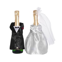 Casais de noivos com tampa de garrafa - 2 unidades
