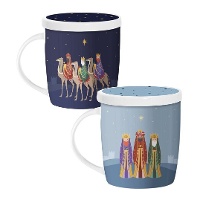 Caneca de 350 ml Reis Magos do Oriente com filtro para chá - 1 unidade