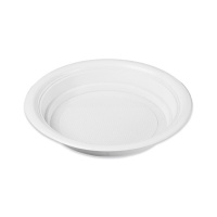Pratos de plástico com 20,5 cm de profundidade - 100 unid.