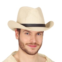 Chapéu de cowboy de palha de 56 cm