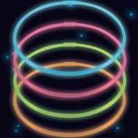 Colares luminosos em cores sortidas 56 cm - 4 peças