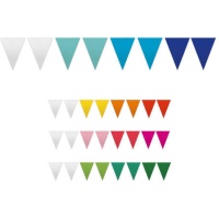 Faixa de papel tricolor triangular - 25 m