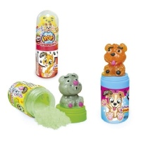 Mini frasco com chupa-chupa Pets Pop Dipper com pós doces 40 gr - 1 peça