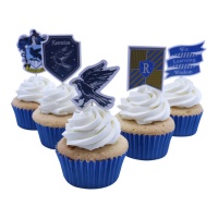 Palitos para cupcake Ravenclaw - 15 unid.