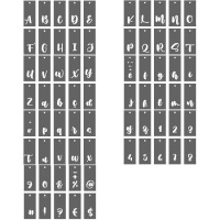 Estêncil de bétula e símbolos - 70 pcs.