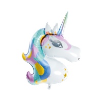 Balão XL Rainbow Unicorn Silhouette 73 x 90 cm - PartyDeco