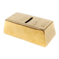 Caixa de dinheiro em lingote de ouro - DCasa
