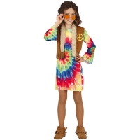 Fato de flores hippie para rapariga