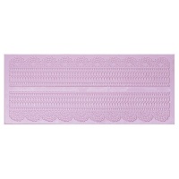 Molde retangular de renda de silicone com duas bordas 39,2 x 16,2 cm - Artis decor