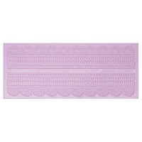 Molde rectangular de renda de silicone com duas bordas 39,2 x 16,2 cm - Artis decor