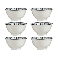 Taça 0,5 L linhas pretas - 6 unidades