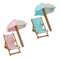 Números de açúcar guarda-chuva e de rede - PME - 2 pcs.