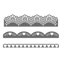 Moldes para bordadura com corações - Artemio - 3 unid.