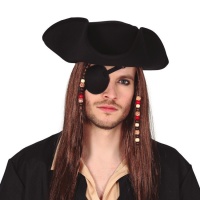 Pala pirata de tecido preto