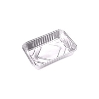 18,7 x 13,4 x 3,3 cm recipiente rectangular descartável de alumínio - Maxi Produtos - 4 pcs.