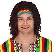 Peruca com rastas de lã